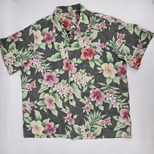 Hawaii Station Mens Tropical Button Shirt 100% Cotton
